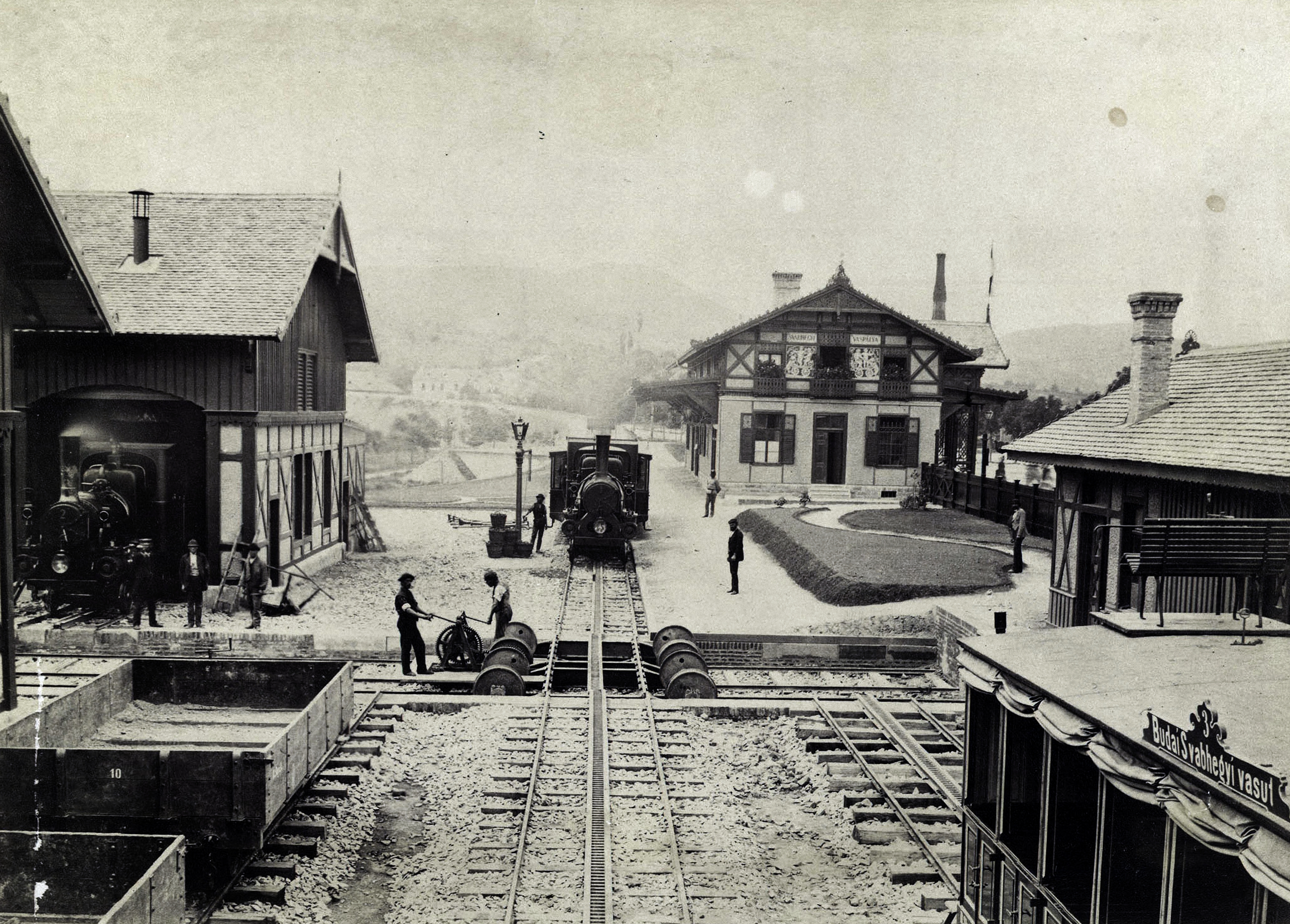 A fogaskerekű vasút városmajori végállomása, 1880-1890 körül