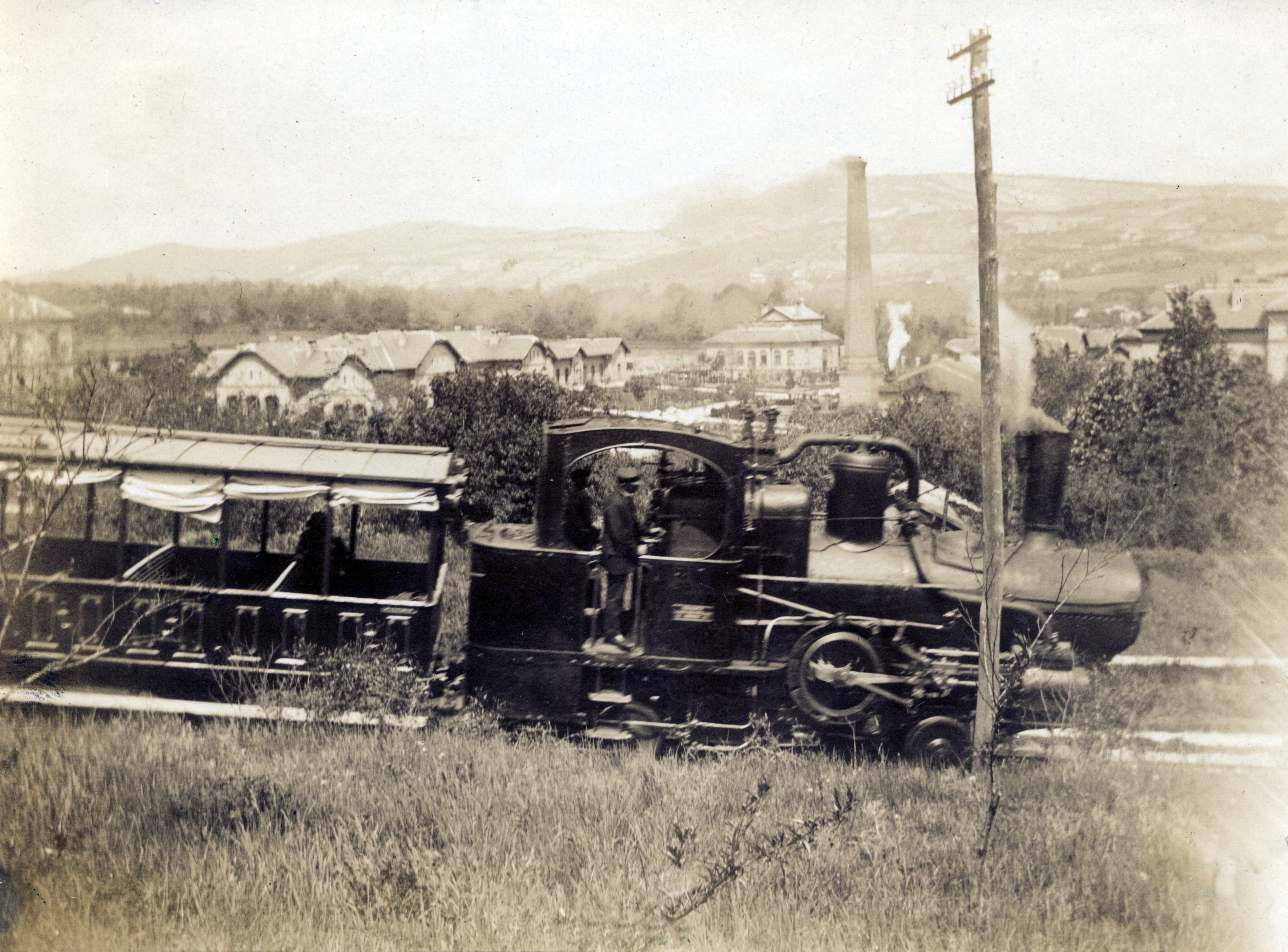A fogaskerekű az Orgonás megálló közelében, 1905