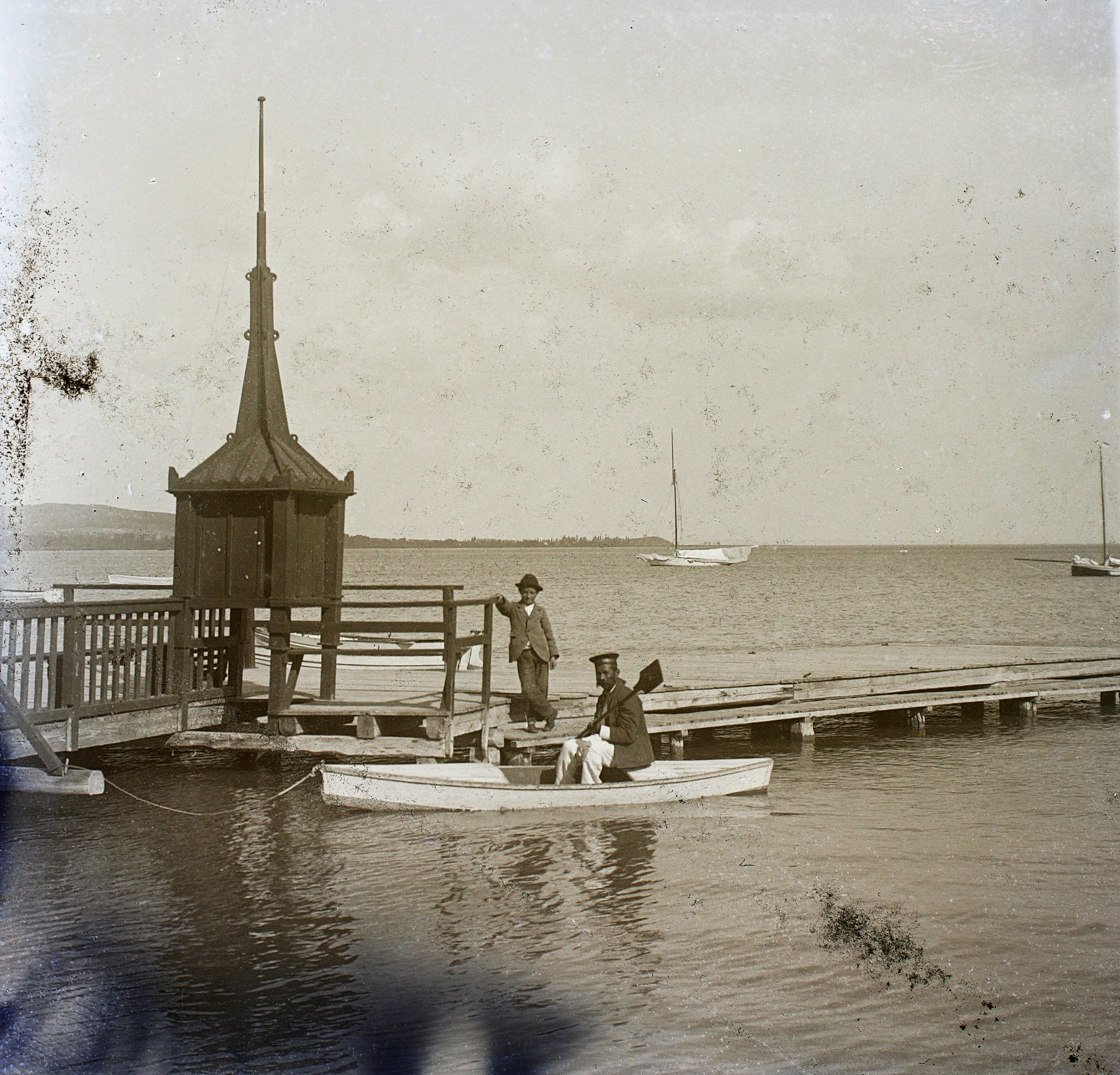 Egy balatoni csónakkikötő, 1908